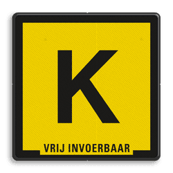 Kabelbord DOR geel/zwart + tekst - reflecterend
