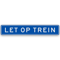 Plank LET OP TREIN 1200x200mm - klasse 3