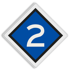 Treinlengtebord - RS 304b - Reflecterend