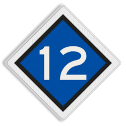 Treinlengtebord - RS 304b - Reflecterend