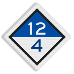 Treinlengtebord - RS 304c - Reflecterend