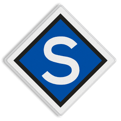 Stopbord E-tractie - RS 301a - 500x500 Reflecterend