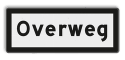 Snelheidsbord Overweg - RS 324 - 500x200mm - Reflecterend