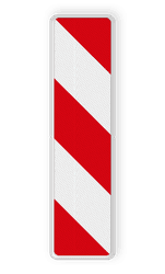 Geleide baak 200x800mm - LINKS - Reflecterend