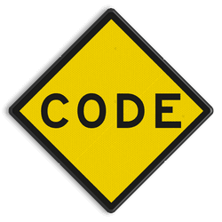 ATB-code bord - RS 328b - 500x500mm - Reflecterend