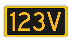 Seinnummerbord voorsein - RS - 400x200mm - Reflecterend
