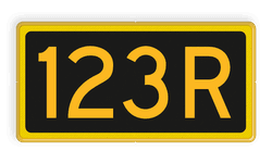 Seinnummerbord herhalingssein - RS - 400x200mm - Reflecterend