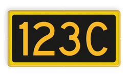Seinnummerbord codewisselsein - RS - 400x200mm - Reflecterend