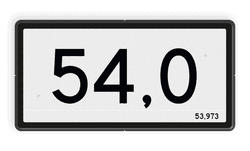 Spoorwegbord KM RS-NKM