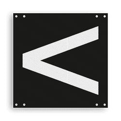 Wisselsein linksleidend - RS 253a - 300x300mm - Reflecterend