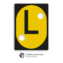 Sticker t.b.v. LAE borden -  545x750mm - Reflecterend