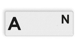 Blokbord onderbord - RS 331 - 400x150 - Reflecterend