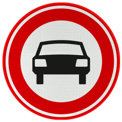 Verkeersbord RVV C06 - Gesloten voor voertuigen