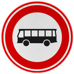 Verkeersbord RVV C07a - Gesloten voor bussen