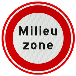 Verkeersbord RVV C22a - Begin milieuzone