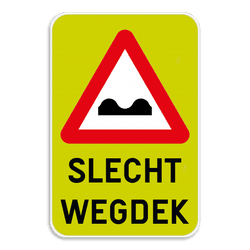Informatiebord - A13 + slecht wegdek
