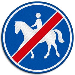 Verkeersbord RVV G10 - Einde ruiterpad