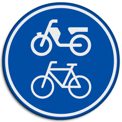 Verkeersbord RVV G12a - Verplicht fiets / bromfietspad