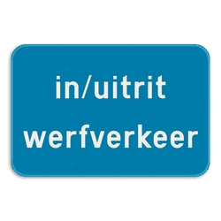 Tekstbord landscape 3:2 - blauw/witte tekst