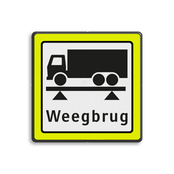 Verkeersbord RVV OBD08 Onderbord - weegbrug + FLUOR
