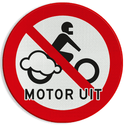 Verkeersbord Motor uitschakelen - Motoren