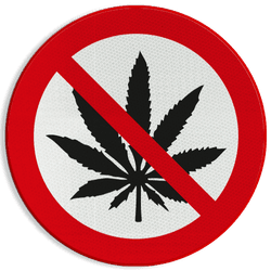 Verbodsbord - Drugs verboden - reflecterend