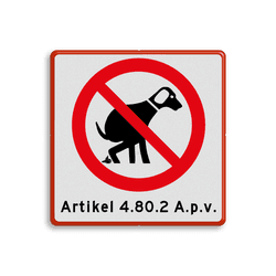 Verbodsbord Honden uitlaten verboden