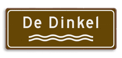 Verkeersbord Riviernaam - bruin/wit