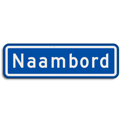 Straatnaambord 08 karakters 500x150 mm NEN 1772