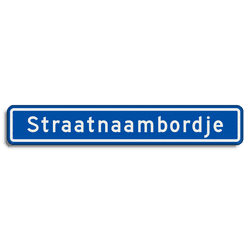 Straatnaambord 16 karakters 900x150 mm NEN 1772