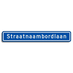 Straatnaambord 18 karakters 1000x150 mm NEN 1772