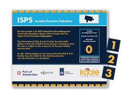 Veiligheidbord Chane - ISPS - Security Level + magneetborden