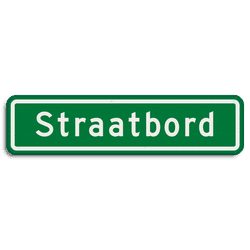 Straatnaambord groen 10 karakters 600x150mm