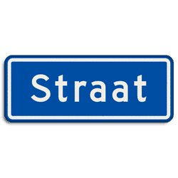Straatnaambord 06 karakters 500x200 mm NEN 1772