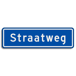 Straatnaambord 09 karakters 700x200 mm NEN 1772
