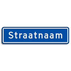 Straatnaambord 11 karakters 800x200 mm NEN 1772
