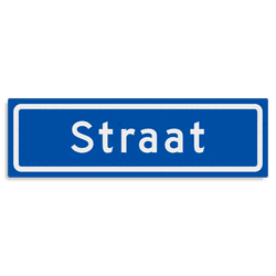 Straatnaambord KOKER 500x150mm - max. 8 karakters - NEN1772