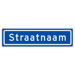 Straatnaambord KOKER 600x150mm - max. 10 karakters - NEN1772
