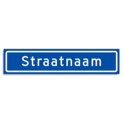 Straatnaambord KOKER 700x150mm - max. 12 karakters - NEN1772