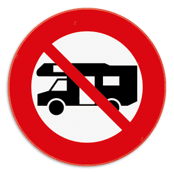 Panneau d&rsquo;Information &ndash; Interdiction Camping-Cars
