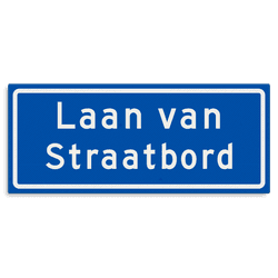 Straatnaambord KOKER 600x250mm - max. 20 karakters - 2 regelig NEN1772