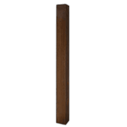 Poteau de trottoir Eindhoven en acier Corten 80 x 80 mm