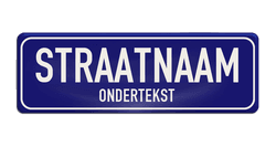 Straatnaambord aluminium DOR 600x200mm met ondertekst - type Binnenstad