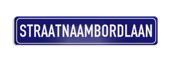 Straatnaambord aluminium DOR 1000x200mm - type Binnenstad