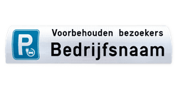 Parkeerbord voor biggenrug / betonrand 600x300mm