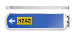 LED Lichtwegwijzer LWW2c met RVS behuizing 1875x120x580mm
