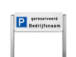 Parkeerplaatsbord unit type TS - Parkeren eigen tekst