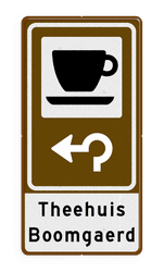 Bewegwijzeringsbord voor Horeca met tekst en pijl