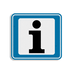 Vlak terreinbord 119x109mm - Pictogram Informatiepunt