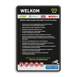 Huisregelbord - 2:3 - Reflecterend - in huisstijl